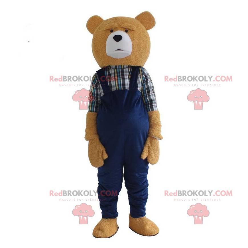 Bamse maskot overall, bamse kostume - Redbrokoly.com