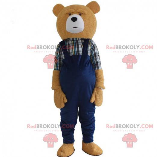 Bamse maskot overall, bamse kostume - Redbrokoly.com