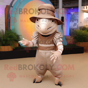 Beige Armadillo mascotte...