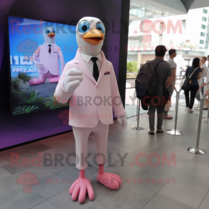 Pink Gull maskot kostume...