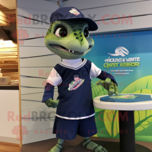 Navy Lizard maskot kostume...