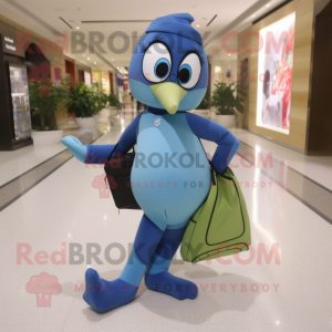 Olive Blue Jay maskot drakt...