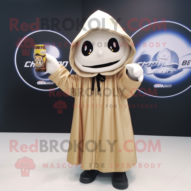 nan Champagne mascot costume character dressed with a Hoodie and Rings nan Champagne mascot costume character dressed with a Hoodie and Rings