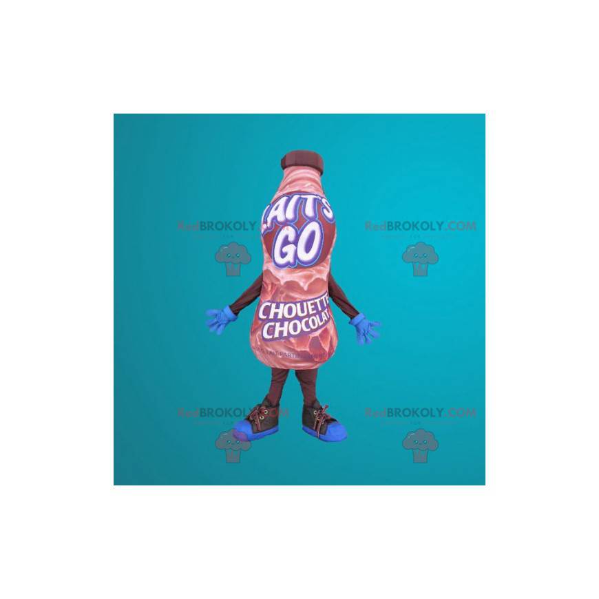 Mascot botella gigante de bebida de chocolate - Redbrokoly.com