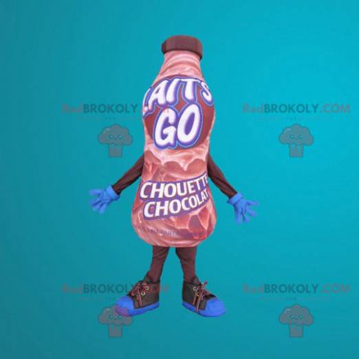 Mascot giant bottle of chocolate drink - Redbrokoly.com