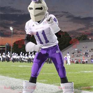 Knight mascot with a helmet and sportswear - Redbrokoly.com