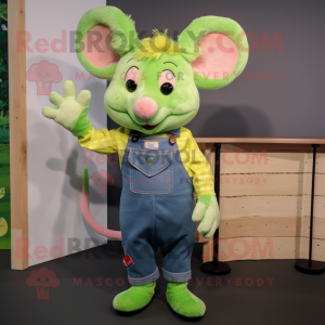 Lime Green Mouse maskot...