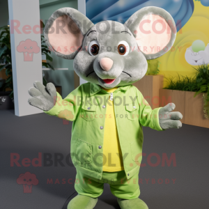 Lime Green Mouse maskot...