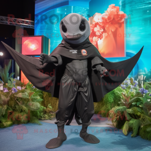 Black Manta Ray mascotte...