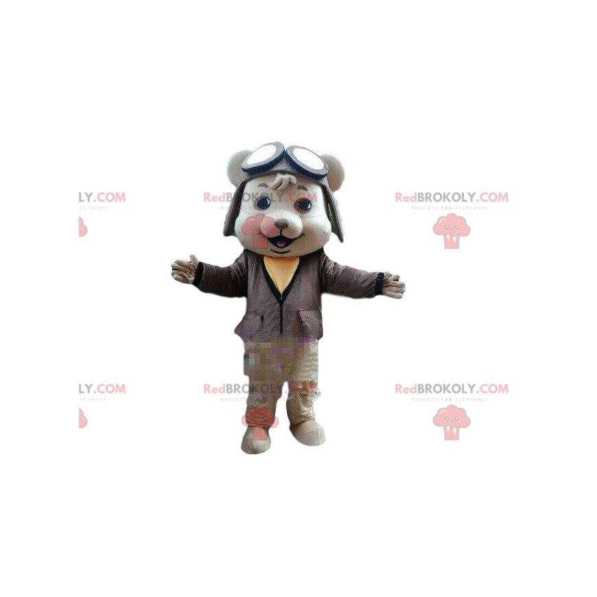 Hundemaskott i pilotantrekk, flypilotdrakt - Redbrokoly.com