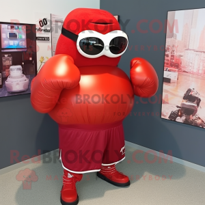 Röd boxningshandske maskot...