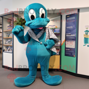 Teal Python mascotte...