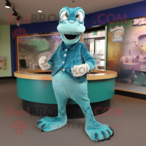 Teal Python mascotte...