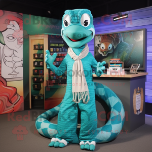 Teal Python mascotte...