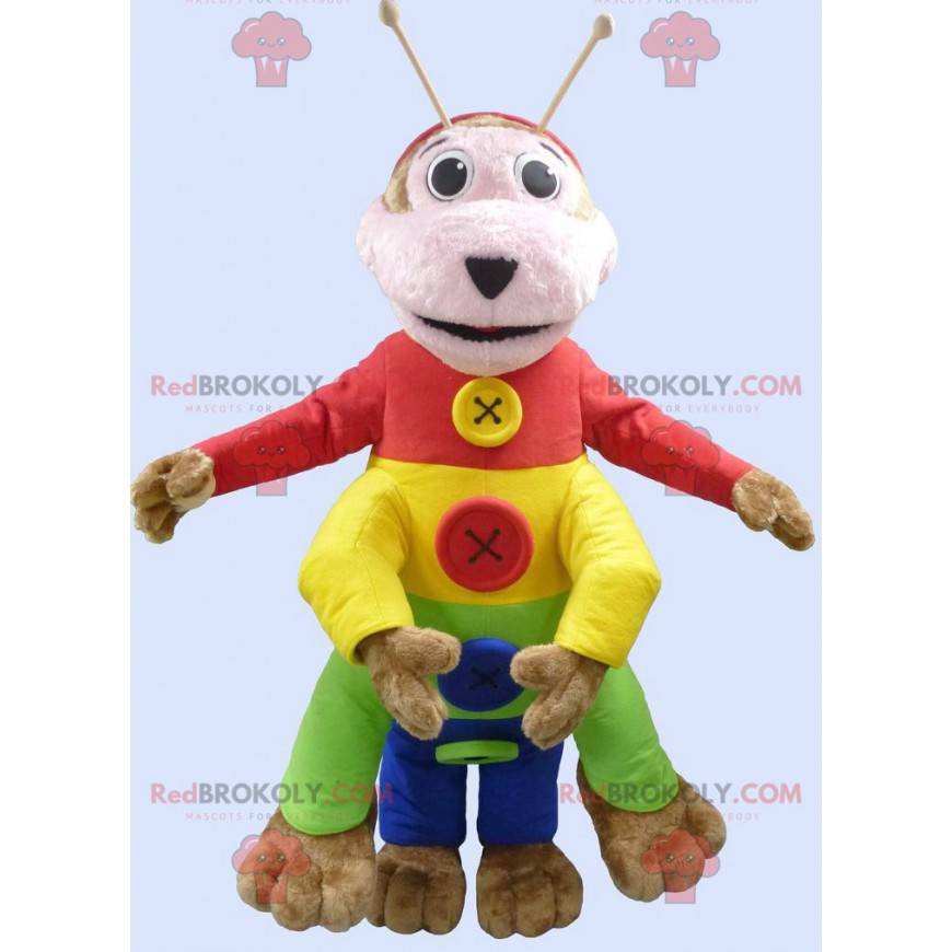 Mascotte di bruco multicolore - Redbrokoly.com