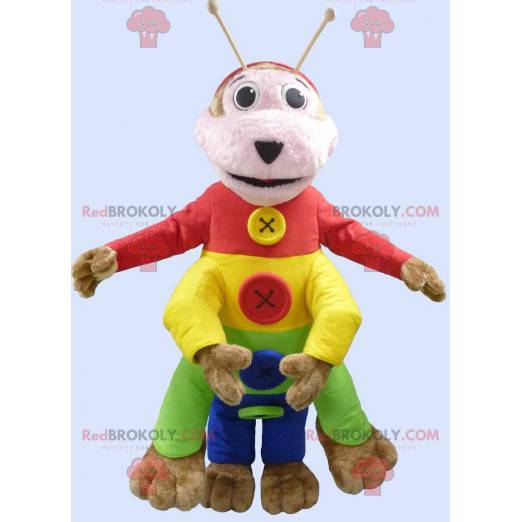 Mascote de lagarta multicolorida - Redbrokoly.com