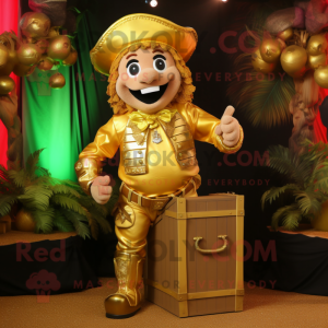 Gold Treasure Chest maskot...