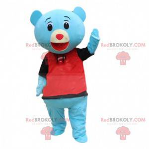 Blaues Teddybär-Maskottchen, blaues Teddybär-Kostüm -