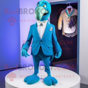 Cyan Dodo Bird mascotte...