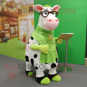 Lime Green Holstein Cow...