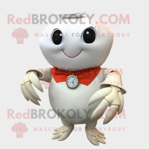 Hvid krabbe maskot kostume...