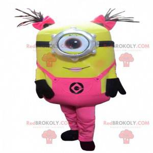 Mascotte dei Minions, vestita di rosa dal film "Io, brutta e