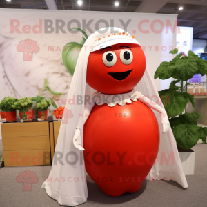 Rød tomat maskot draktfigur...