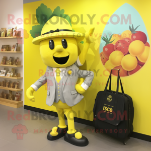 Yellow Grape maskot kostym...