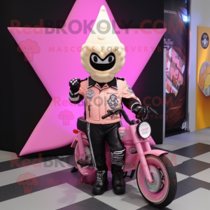 Pink Ice Cream Cone maskot...