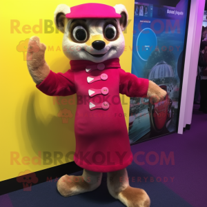 Magenta Meerkat maskot...