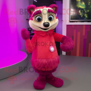 Magenta Meerkat maskot...