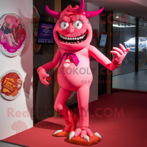 Pink Devil mascotte kostuum...