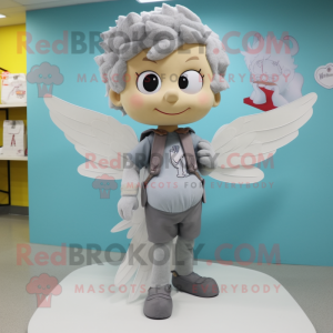 Grå Cupid maskot drakt...