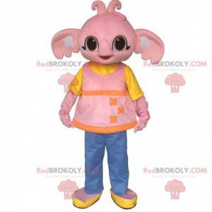 Mascot Sula, de roze olifant, vriend van Bing Bunny -