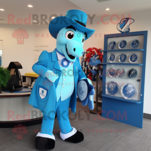 Sky Blue Horseshoe maskot...