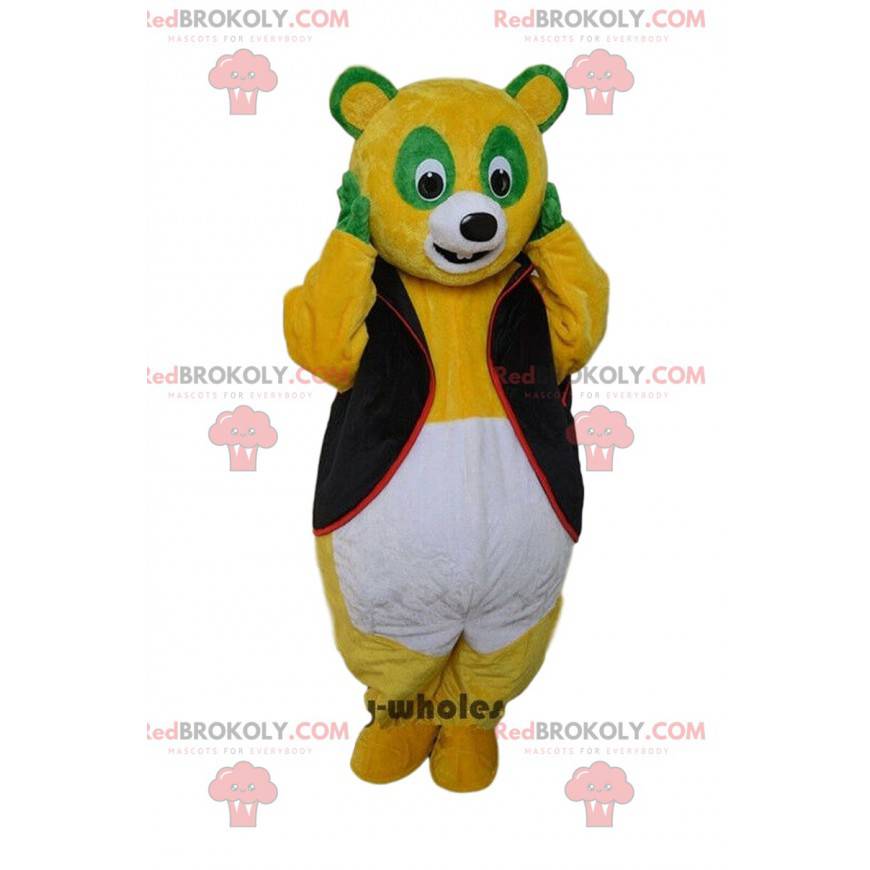 Maskot tricolor panda, barevný kostým medvídka - Redbrokoly.com Maskot tricolor panda, barevný kostým medvídka - Redbrokoly.com