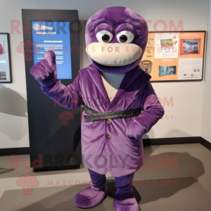 Purple Snake maskot kostym...