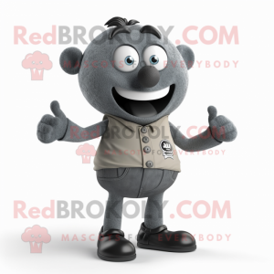 Gray But mascot costume character dressed with a Jeans and Cufflinks