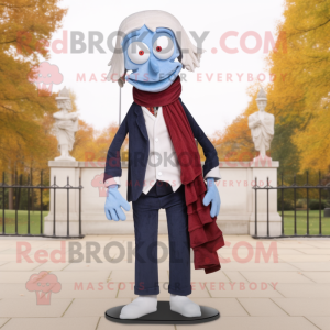 nan Attorney mascot costume character dressed with a Skinny Jeans and Scarves