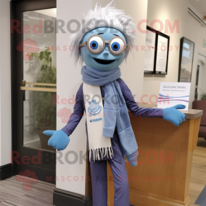 nan Attorney mascot costume character dressed with a Skinny Jeans and Scarves