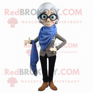 nan Attorney mascot costume character dressed with a Skinny Jeans and Scarves