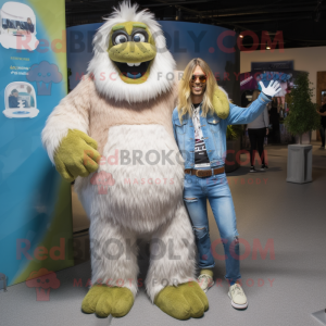 Olive Yeti mascotte kostuum...