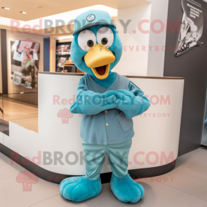 Teal Pendant maskotdräkt...