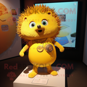 Yellow Hedgehog mascotte...