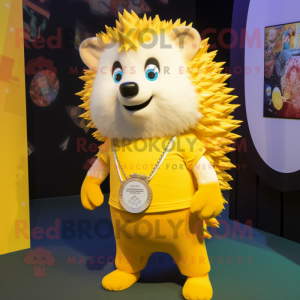 Yellow Hedgehog mascotte...