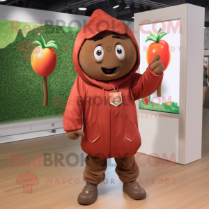 Brun tomat maskot kostume...