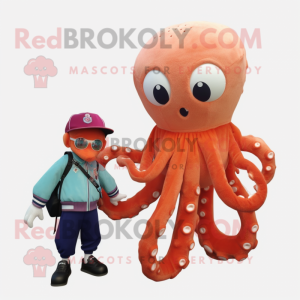 Peach Octopus mascotte...