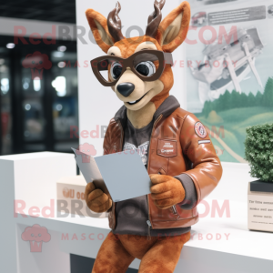 Rust Deer mascotte kostuum...