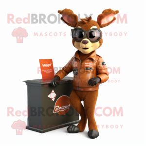 Rust Deer mascotte kostuum...