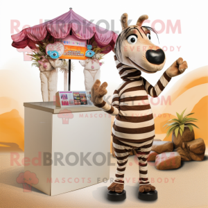 Postava maskota Tan Zebra...